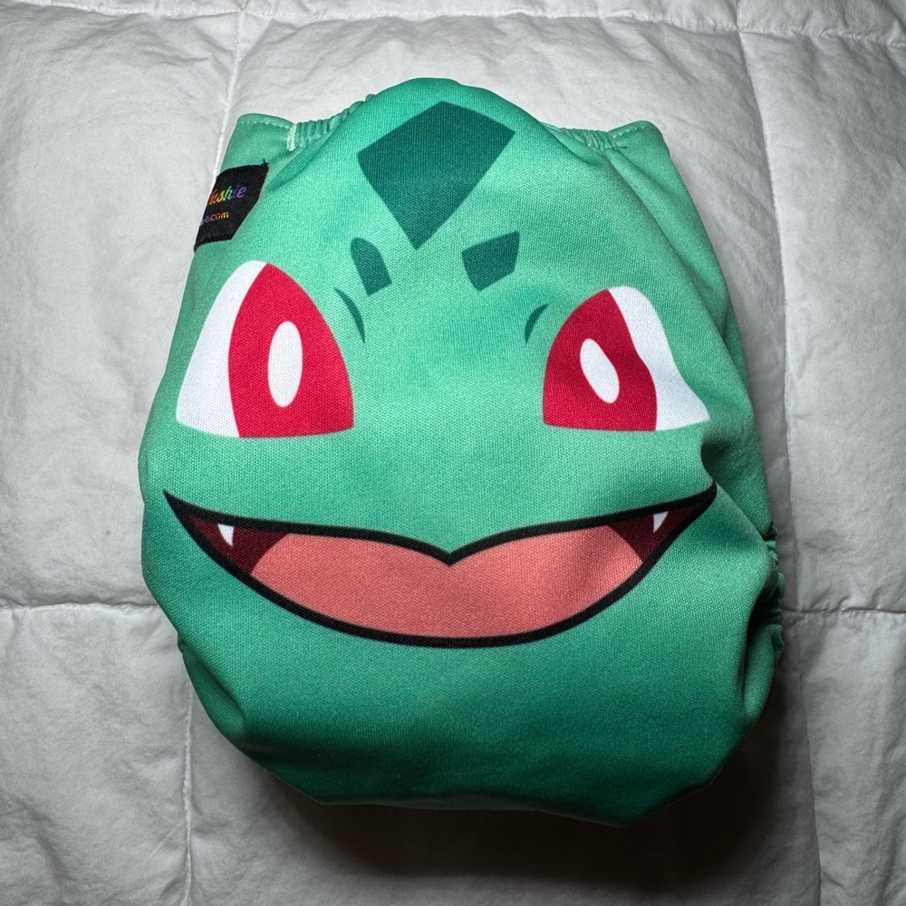 Squishy Tushie Retired Bulbasaur edition Cloth diaper with insert included